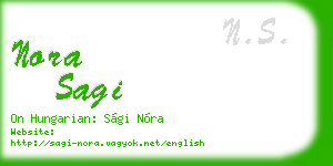 nora sagi business card